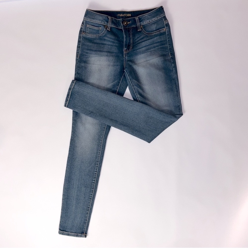 Blue Skinny Women’s Mid Rise Jeans Maurices Size S